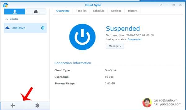 Backup dữ liệu từ DigitalOcean (SPACES OBJECT STORAGE) về Synology