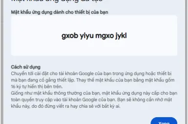 Cách tạo mật khẩu ứng dụng cho tài khoản Google