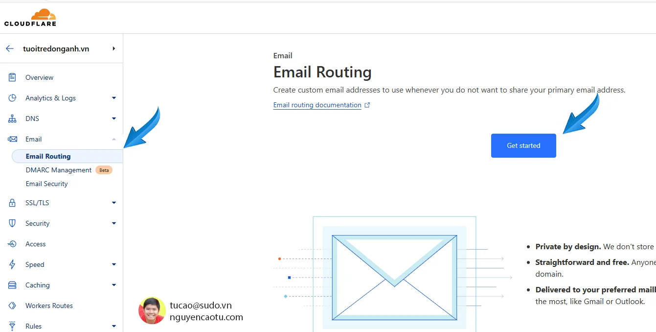 Email Routing của Cloudflare