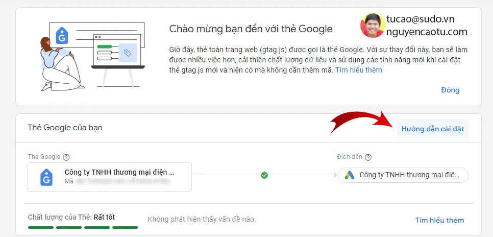 Hướng dẫn thêm thẻ Google để đo lượng trên Google Ads