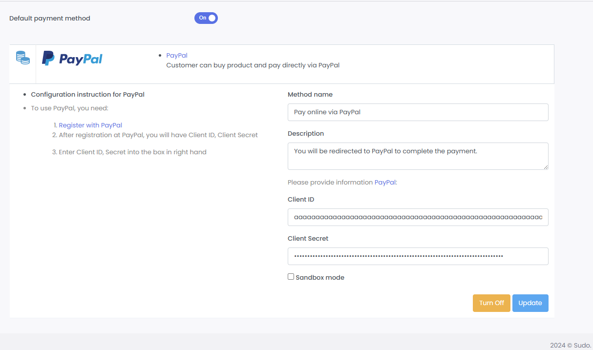 Tích hợp thanh toán Paypal của Web AI