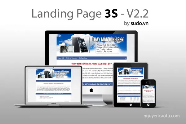Free Template Blogspot - LandingPage 3S by Sudo.vn