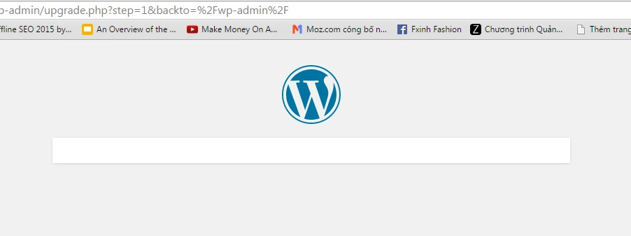 VD một trang Wordpress bị lỗi trang trắng khi nâng cấp