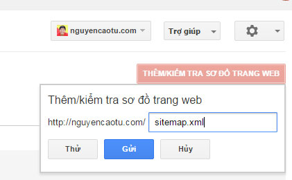Khai báo Sitemap cho Google