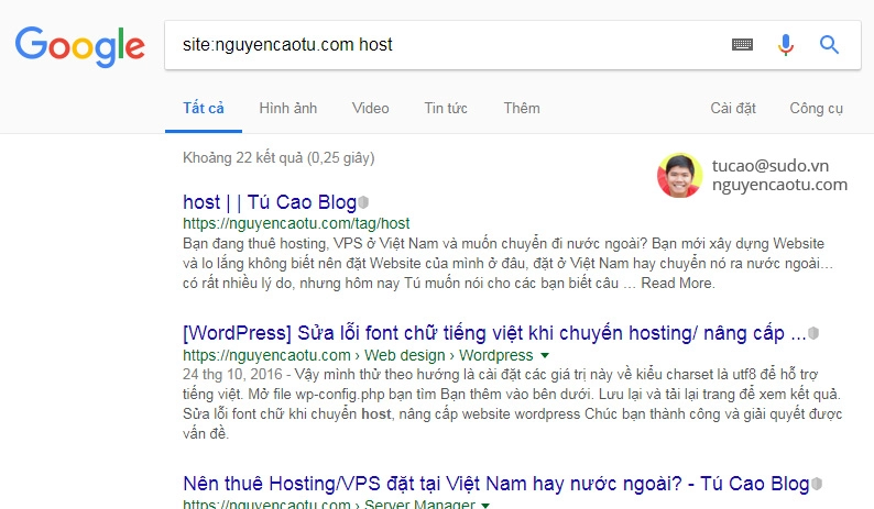 Google đánh giá với từ khóa Host trên website có chất lượng tốt hơn bài viết gốc